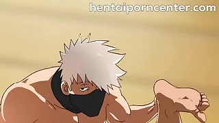 Straight ninja men dared to have a go anal sex with each other! - Kakashi X Asuma